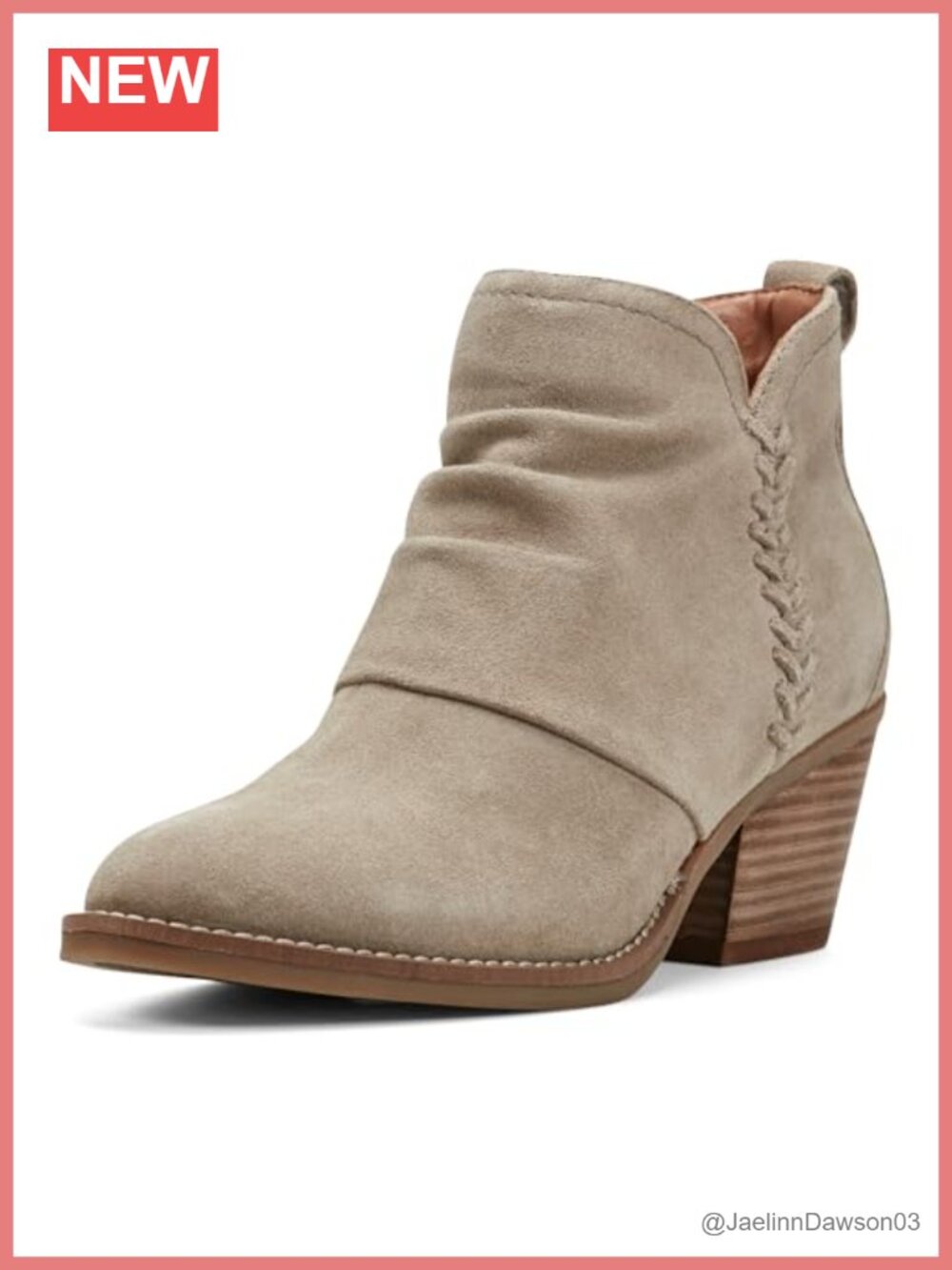 Earth Chandy Women's Ankle Boots Stacked Heel Leather Zip